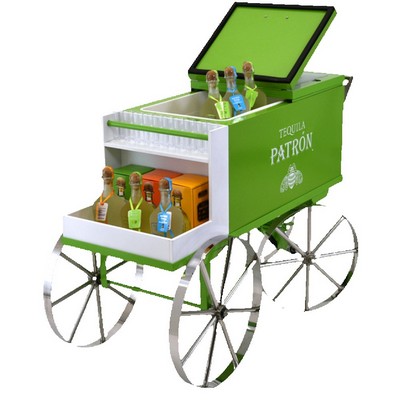 Ice Cream and Drink Cooler Push Cart