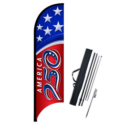 America 250 11' feather flag kit