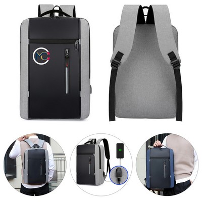 Multi-Purpose Large-Capacity Backpack with USB Port