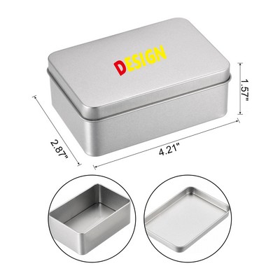 Rectangular Empty Tinplate Storage Containers