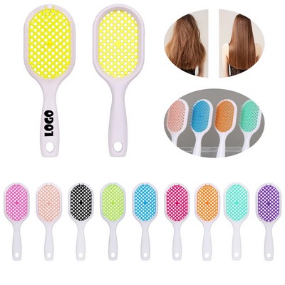 Dual-Purpose Honeycomb Hairbrush for Wet and Dry Hair