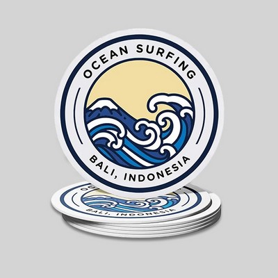 Custom Round Pulpboard Coaster - Debossed - 3.5" Dia x 40 pt