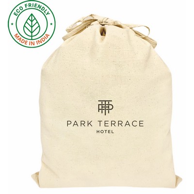 Durable 5 oz Cotton Laundry Bag | Hotel Resort Drawstring Large (20x24)