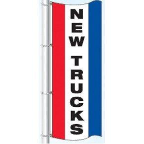 Double Faced Stock Message Interceptor® Drape Flag (New Trucks) (3' x 8')