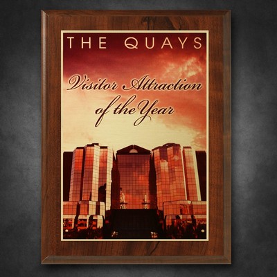 Econo Cherry Plaque 9" x 12" with Sublimated Plate