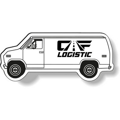 Stock Van Magnet .020 (1.44"x3.4") Spot Color Imprint White Matte Vinyl Topcoat