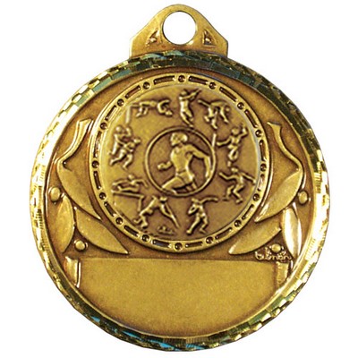 Stock Diamond Struck 2" Medal- Track Male