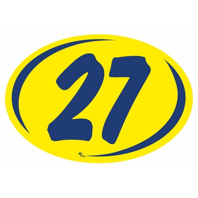 Vinyl Highlights Duo Digits Sign- Yellow/Blue (2014 Thru 2027)