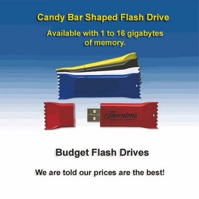 Candy Bar Flash Drive - 512MB Memory