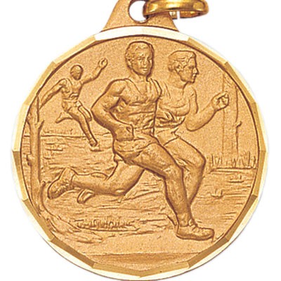 1 1/4" Die-Struck Men's Cross Country Medal