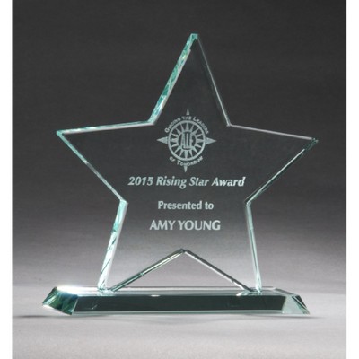 Jade Glass Star Award (5.75"x5 7/8")