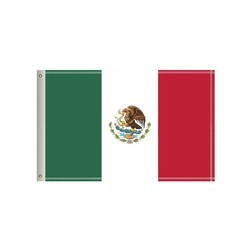 60"W x 36"H National Flag, Mexico, Double-Sided