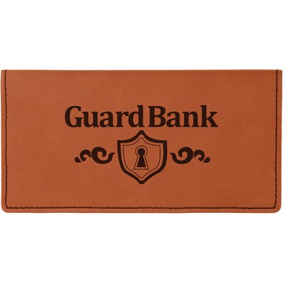 Checkbook Cover, Rawhide Faux Leather