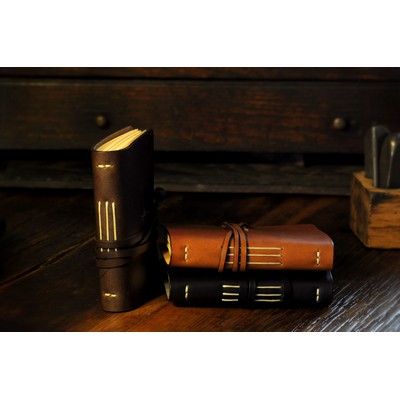 Small Leather Handmade Journal - Terra - Borlino