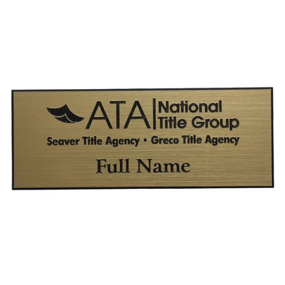 Custom Shape Deluxe Engraved Name Badge (1-5 Square Inches)