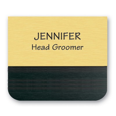 Custom Shape Deluxe Engraved Name Badge (11-15 Square Inches)
