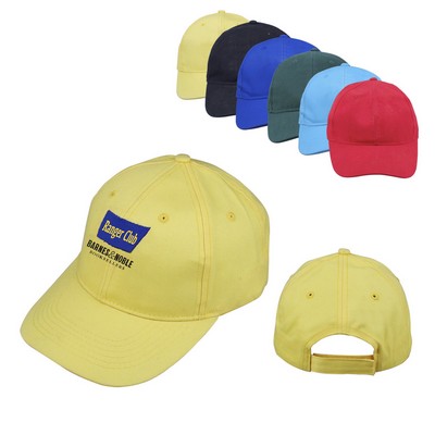 6 Panel Cotton Twill Baseball Cap