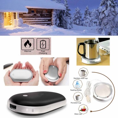 Promotek iBank® Hand Warmer + 5200mAh Power Bank Charger + Cup Warmer (Black)