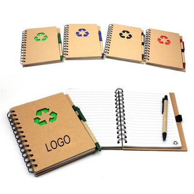 Kraft Paper Notebook And Pen Set