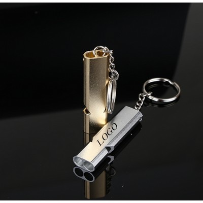 Aluminum Survival Whistle Keychain