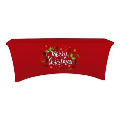 Heavy Duty Tablecloth Stretch 4 Side 8' WRINKLE FREE