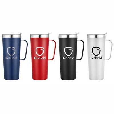 28oz Double Wall Vacuum Camping Mug with Handle