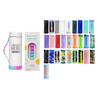 Elemental® Iconic Pop Fidget 14oz Stainless Steel Water Bottle - Vacuum Insulated