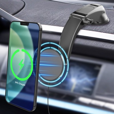 15W Magnetic Wireless Charging Car iPhone 13 Holder Dashboard Phone Holder L Shaped