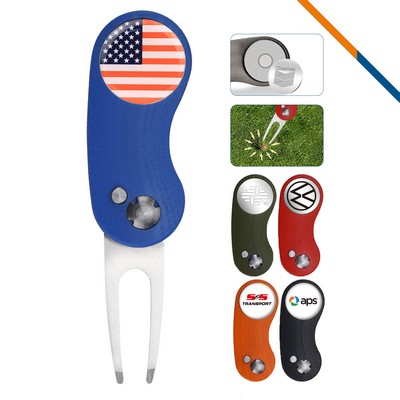Clence Ball Marker Golf Divot Tool