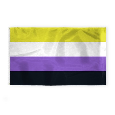 6 ' x 10 ' 1ply Nylon Non-Binary Pride Flag