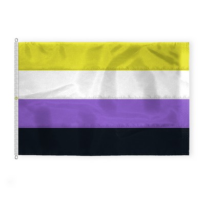 10 ' x 15 ' 1ply Nylon Non-Binary Pride Deluxe Flag