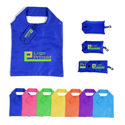Custom Eco-friendly Reusable Portable Polyester Tote Nylon Foldable Recycle Shopping bag