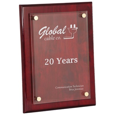 9" x 12" Rosewood Piano Finish Floating Acrylic Plaque