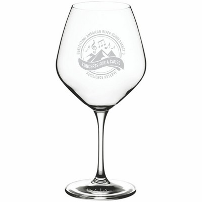 Laser Engraved Acopa Radiance 20 oz. Burgundy Wine Glass