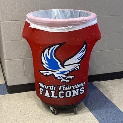 Spandex 32 Gallon Custom Printed Trash Can Cover