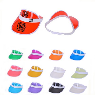 Transparent PVC Brim Sun Visor Cap