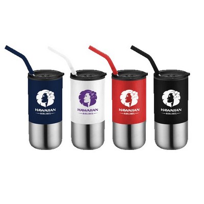 Destin 16oz Double Wall Tumbler w Straw