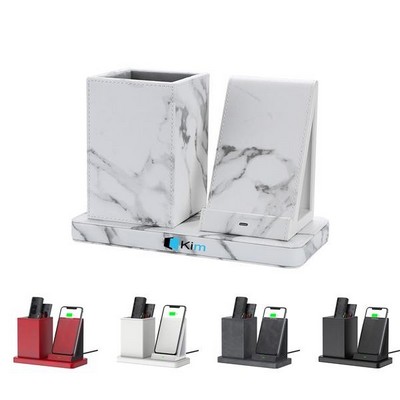 Office Wireless Charging Pen Holder