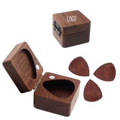 Wooden Guitar Pick Box