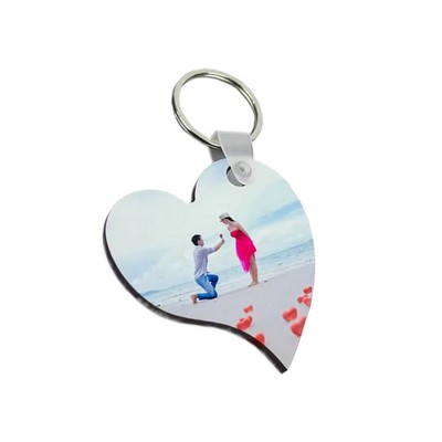 Sublimation Heart Shape MDF Keychain