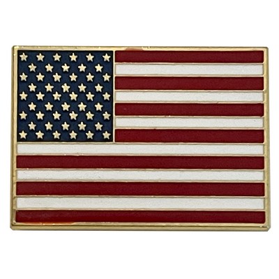 Deluxe Brass Hard Enamel Flag Pin