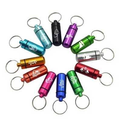 Aluminum Pill Container Keychain