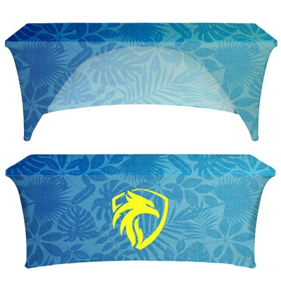 6' Full Color Dye Sublimated Open Back Stretch Table Cover