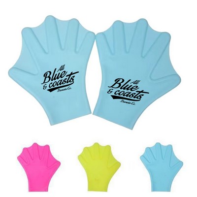 Webbed Silicone Swimming Gloves