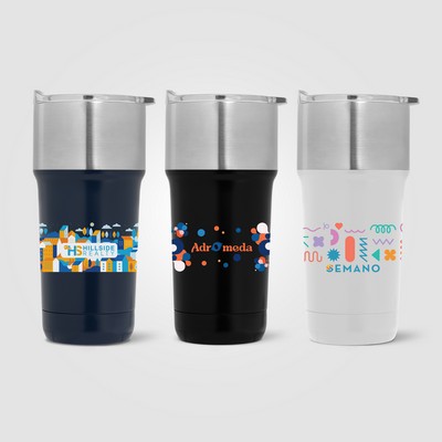 Optimus - 20 oz. Double Wall Recycled Stainless Tumbler with Ceramic Interior - Full-Color Inkjet