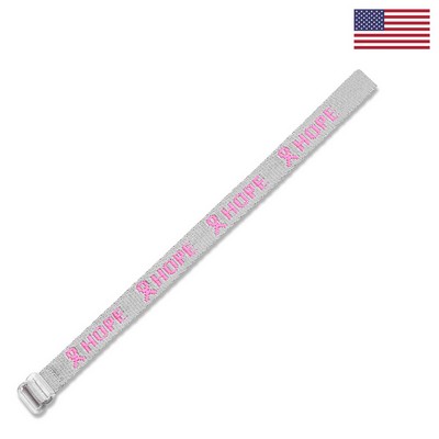 1/2" Woven Wristband w/ Clear Slide Closure - "Select" Weave