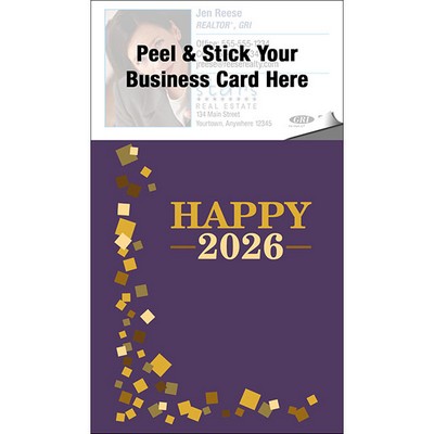 12-Month Calendar Magnet Pad - Tear-Off with Blank White Envelopes