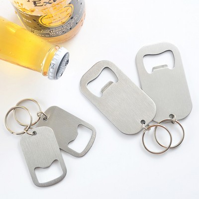 Customizable Metal Bottle Opener Dog Tag Keychain