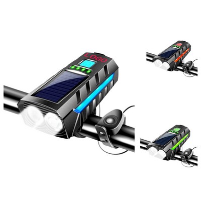 New Bicycle Solar Rechargeable Headlamp