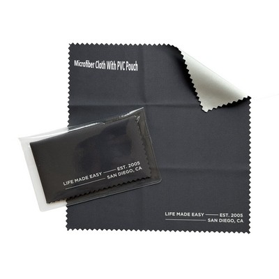 Microfiber Lens Cleaning Cloth In Pvc Pouch
